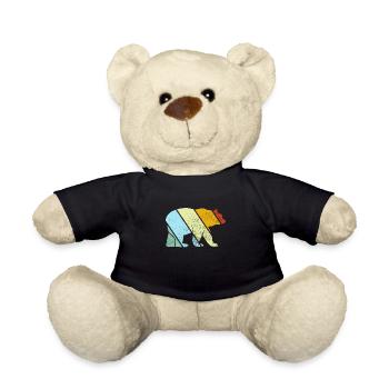 Bear Retro - Teddy Bear - black - Front