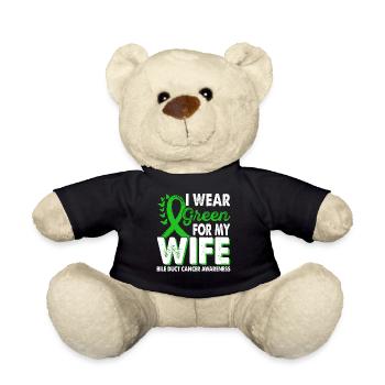 Portez du vert pour le cancer des voies biliaires de la femme - Nounours - noir - Devant