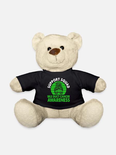Support Squad Bile Duct Cancer Awareness Month - Teddy Bear - black