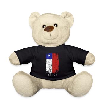 Souvenir Mit Der Landflagge Von Chile - Teddy - Schwarz - Vorne
