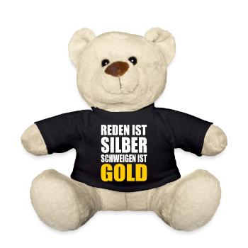reden ist silber schweigen ist gold - Teddy - Schwarz - Vorne