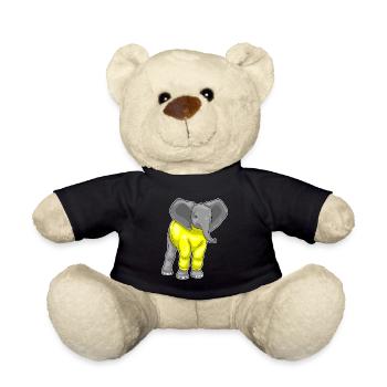 Elefant Winter Pullover - Teddy - Schwarz - Vorne