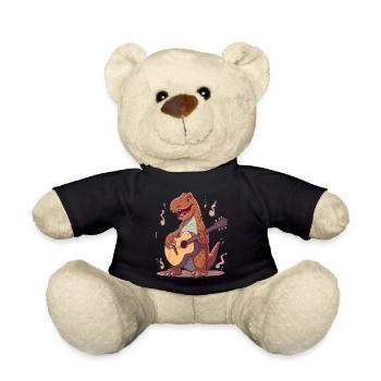 Dinosaure avec guitare pour musiciens - Nounours - noir - Devant