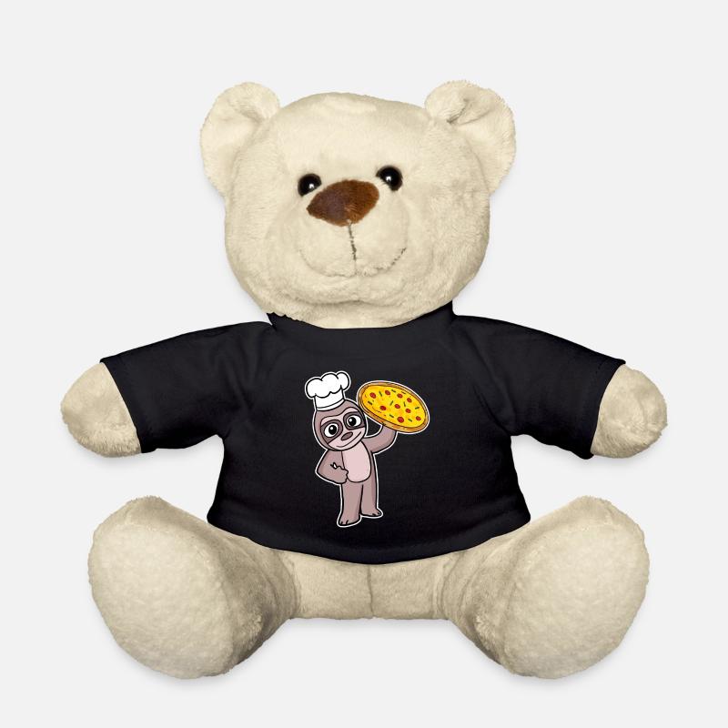 Pizzabäcker Pizza Koch Faultier Italien - Teddy - Schwarz