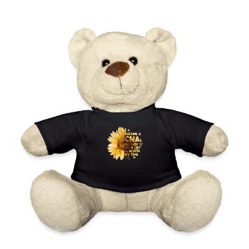I Became A CNA Because Your Life Is Worth My Time - Teddy Bear - black - Front