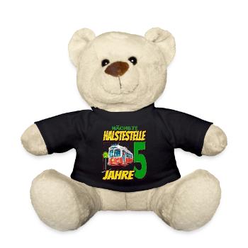 Ich Bin 5 Straßenbahnen - Straßenbahn - Teddy - Schwarz - Vorne