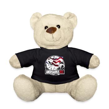 July 4th Amerisaurus Rex Design - Teddy Bear - black - Front