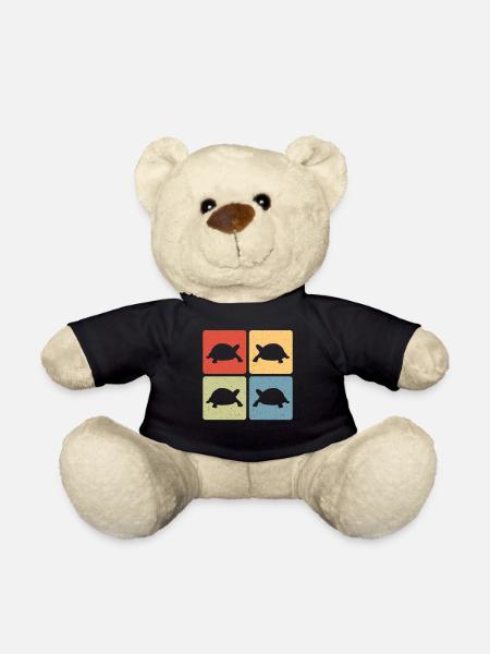 Reptile Retro Turtle Vintage Tortoise - Teddy - Schwarz
