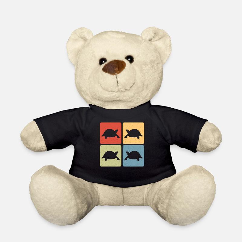 Reptile Retro Turtle Vintage Tortoise - Teddy - Schwarz