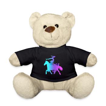 Voltigieren Reiten Pferd Spruch Reiterin Reiterhof - Teddy - Schwarz - Vorne