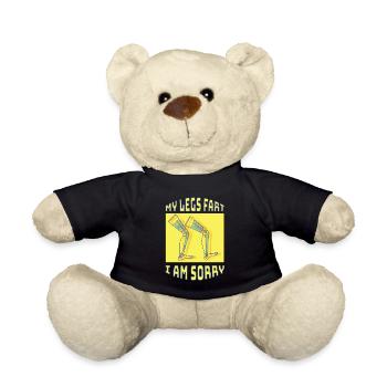 Lustiges Amputation und Beinprothesen - Teddy - Schwarz - Vorne
