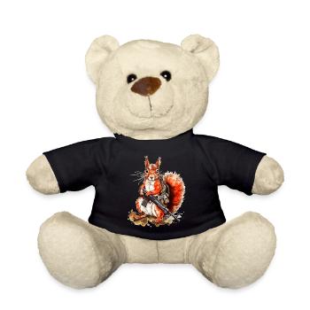 Eichhörnchen ist entschlossen und schwer bewaffnet - Teddy - Schwarz - Vorne