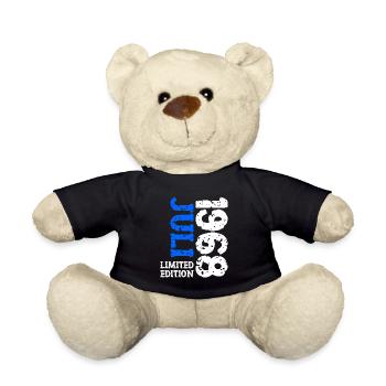 1968 Juli Limited Edition Geburtstag Geschenk - Teddy - Schwarz - Vorne