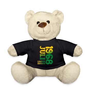 1968 Juli Limited Edition Geburtstag Geschenk - Teddy - Schwarz - Vorne