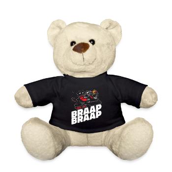Snowmobile Racing Braap Braap Winter Sports Snow - Teddy - Schwarz - Vorne