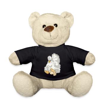 Silk Chicken Hen with Chick Silk Chicken Chicken - Teddy Bear - black - Front