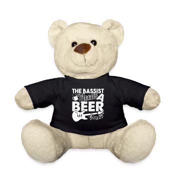 Bass Guitar The Bassist Bass Guitar Needs A Beer - Teddy Bear - black - Front