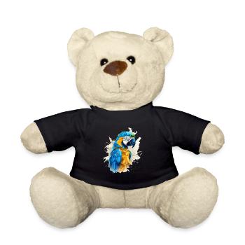 Blue and gold macaw - Teddy Bear - black - Front