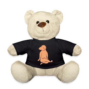 Funny Dog Yoga Dogs Meditation - Teddy Bear - black - Front