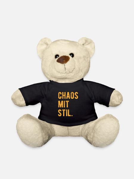 Chaos Mit Stil Lustiger Spruch - Teddy - Schwarz