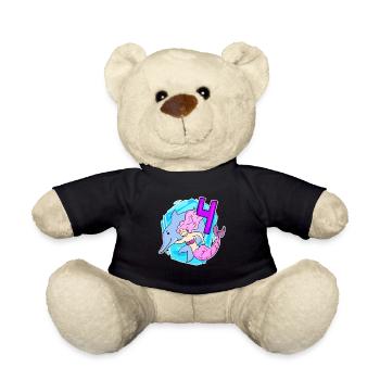 Fille - 4ème anniversaire Mermaid Daughter - Nounours - noir - Devant