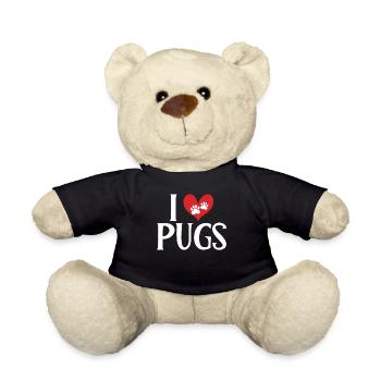 Pug Gifts for Pug Lovers - Teddy Bear - black - Front