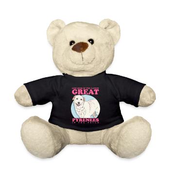 Chien de montagne des Pyrénées Maman Chien Propriétaire Cadeau - Nounours - noir - Devant