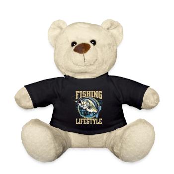 Fishing Lifestyle - Teddy Bear - black - Front