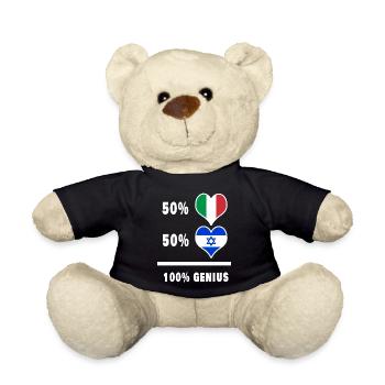 Drapeaux 100% fantastiques pour Israël et l’Italie - Nounours - noir - Devant