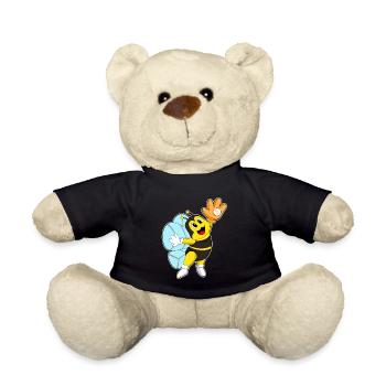 Bee Baseball Baseball Glove - Teddy Bear - black - Front