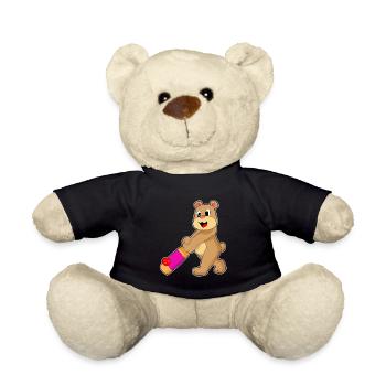 Bear Cricket Cricket Bats - Teddy Bear - black - Front