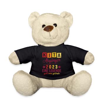 Kita Abgänger 2023 Schulkind Einschulung Schule - Teddy - Schwarz - Vorne