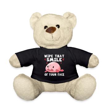 Blobfish Kostüm - Hässliches Blob Fischgesicht - - Teddy - Schwarz - Vorne