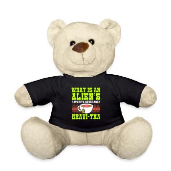 What Is An Aliens Favorite Beverage? Gravi-tea - Teddy Bear - black - Front