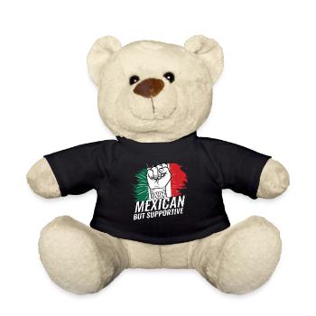 Not Mexican But Supportive Mexico Flag Country - Teddy Bear - black - Front