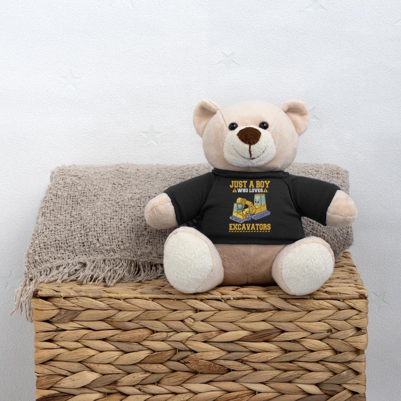 Nur ein Junge, der Bagger liebt Teddy