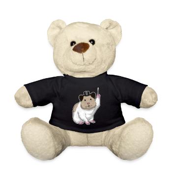 Hamster Wizard Wand - Teddy Bear - black - Front