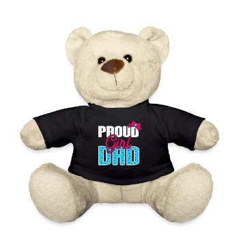 Proud Girl Dad - Teddy Bear - black - Front