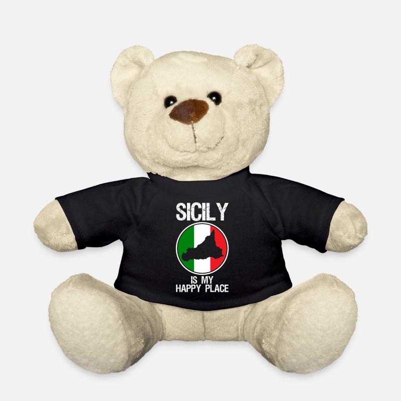 Sizilien Italien Flagge Sicilia - Teddy - Schwarz