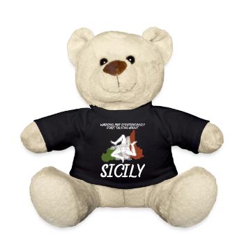 Sicile Italie Drapeau italien - Nounours - noir - Devant