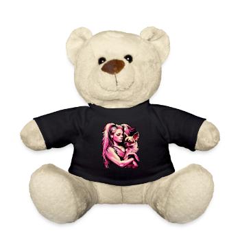 Chihuahua rose | Fille Fitness Salle de sport - Nounours - noir - Devant
