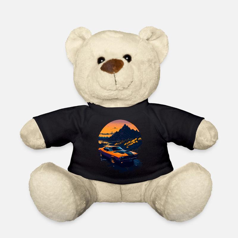 Classic sports car - Teddy Bear - black