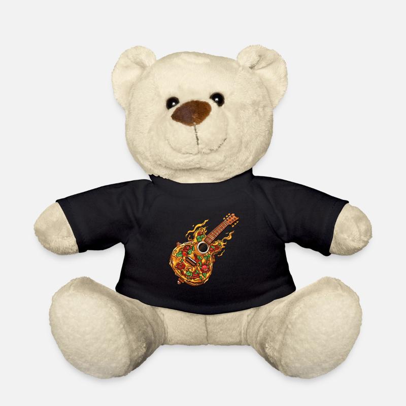 Pizza Guitar - Teddy Bear - black