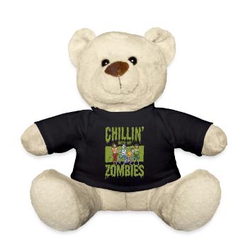 Chillin mit meinen Zombies lustig Halloween - Teddy - Schwarz - Vorne