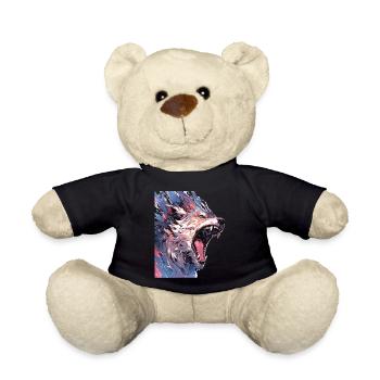 Wolf Wolf Head Wolves Forest Dwellers Animals - Teddy Bear - black - Front