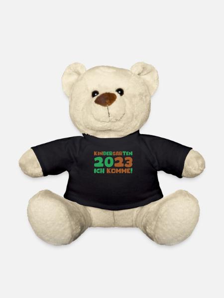 Kindergarten 2023 Ich Komme Mädchen Kita Geschenk - Teddy - Schwarz