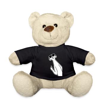 Erdmännchen mit Daumen hoch - Teddy - Schwarz - Vorne