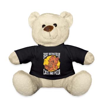 Pizza Italy Food Pizza Maker - Teddy Bear - black - Front