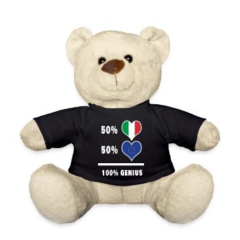 Europe and Italy 100% fantastic flags - Teddy Bear - black - Front