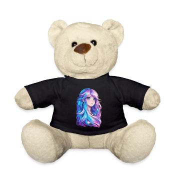 Manga Girl Anime Otaku Design Kawaii Chibi Cosplay - Teddy - Schwarz - Vorne